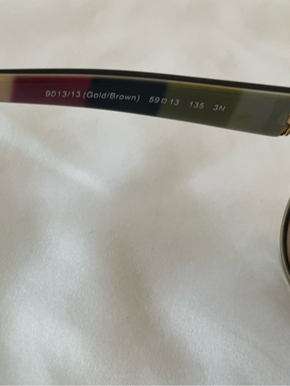Y2K COACH Gold Aviator (Kristina) Sunglasses with Brown Lenses and Legacy Stripe - Picture 4 of 11